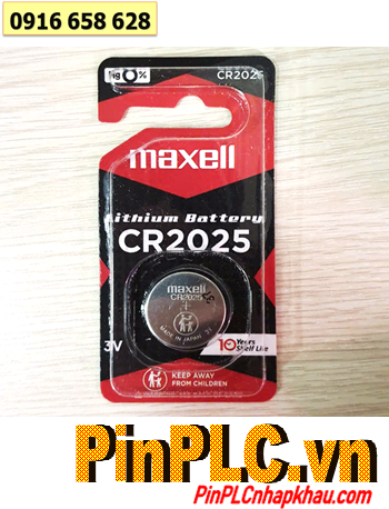 Maxell CR2016, Pin 3v Lithium Maxell CR2016 chính hãng, X.xứ NHẬT (Vỉ Đỏ đen 1viên)